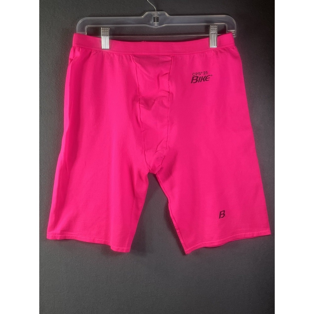 Vintage BIKE Compression Shorts Nylon Spandex Athletic L Pink CPS 25